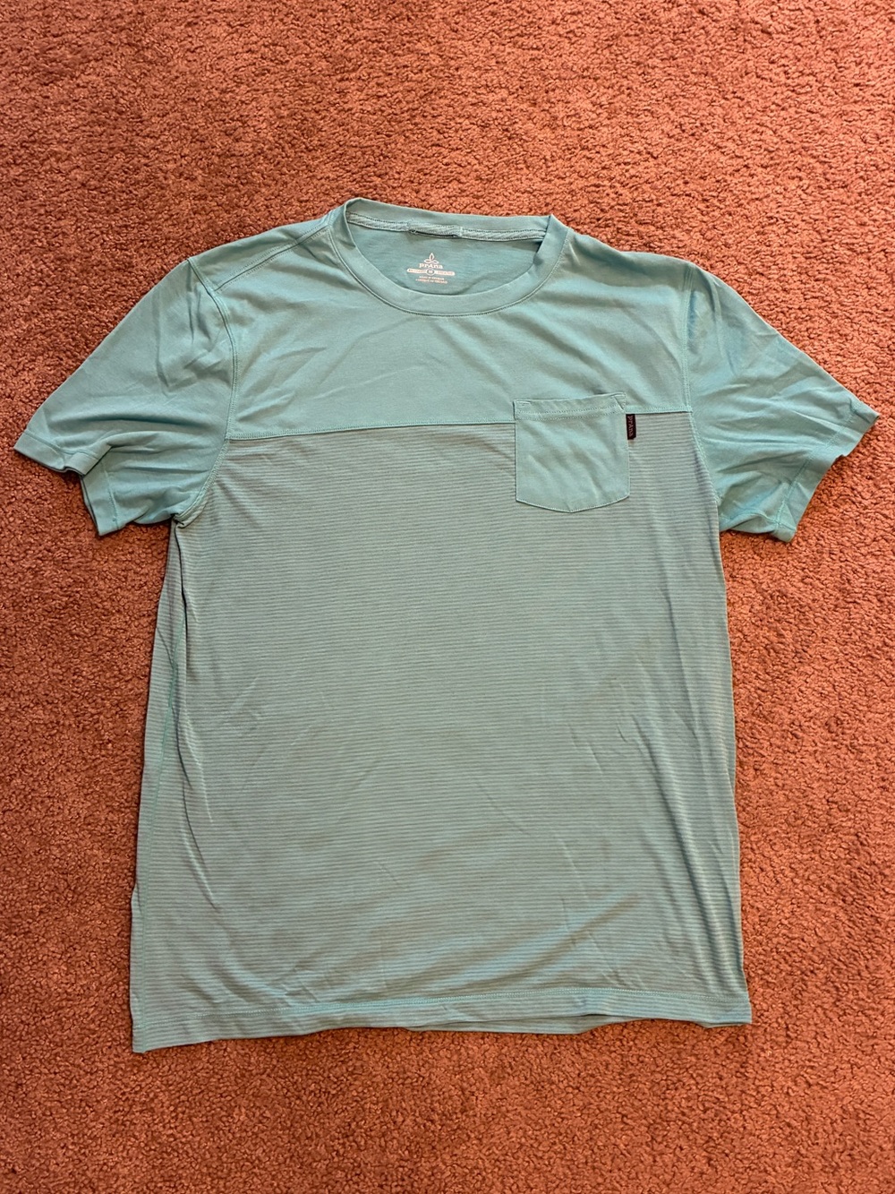 Prana Men's Short Sleeve Pocket Tee in Aqua